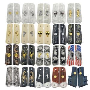 Custom 1911 Grips Resin Acrylic Grip Panels OEM Engraved Inlay Designs